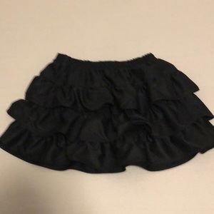 Girls black skirt with layers and black diamonds